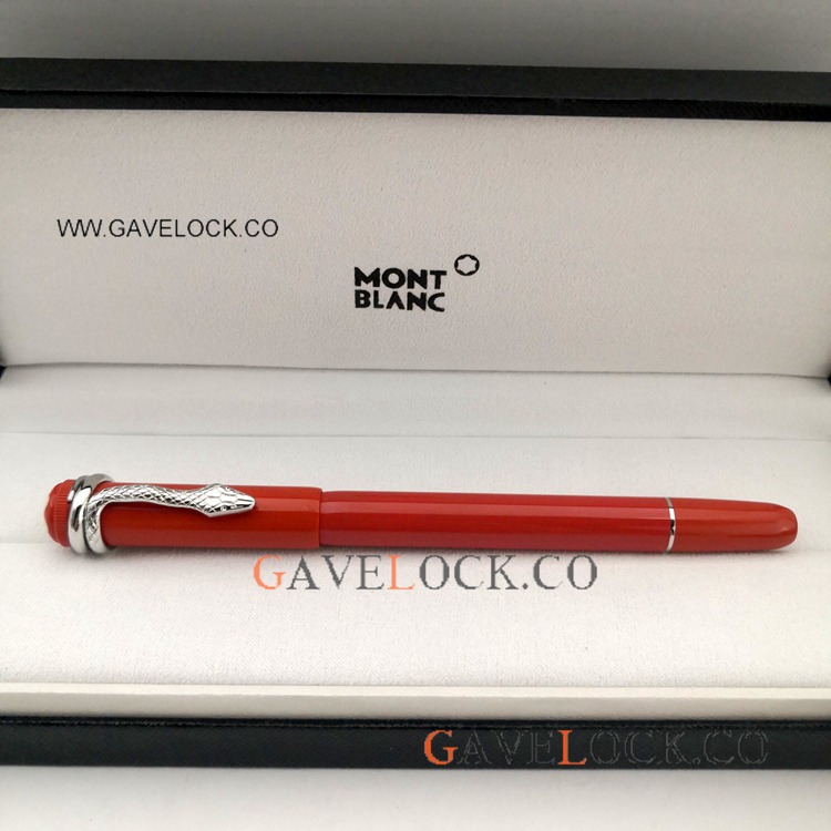 Montblanc Heritage Collection Rouge Et Noir Special Edition Rollerball Red And Silver Wholesale
